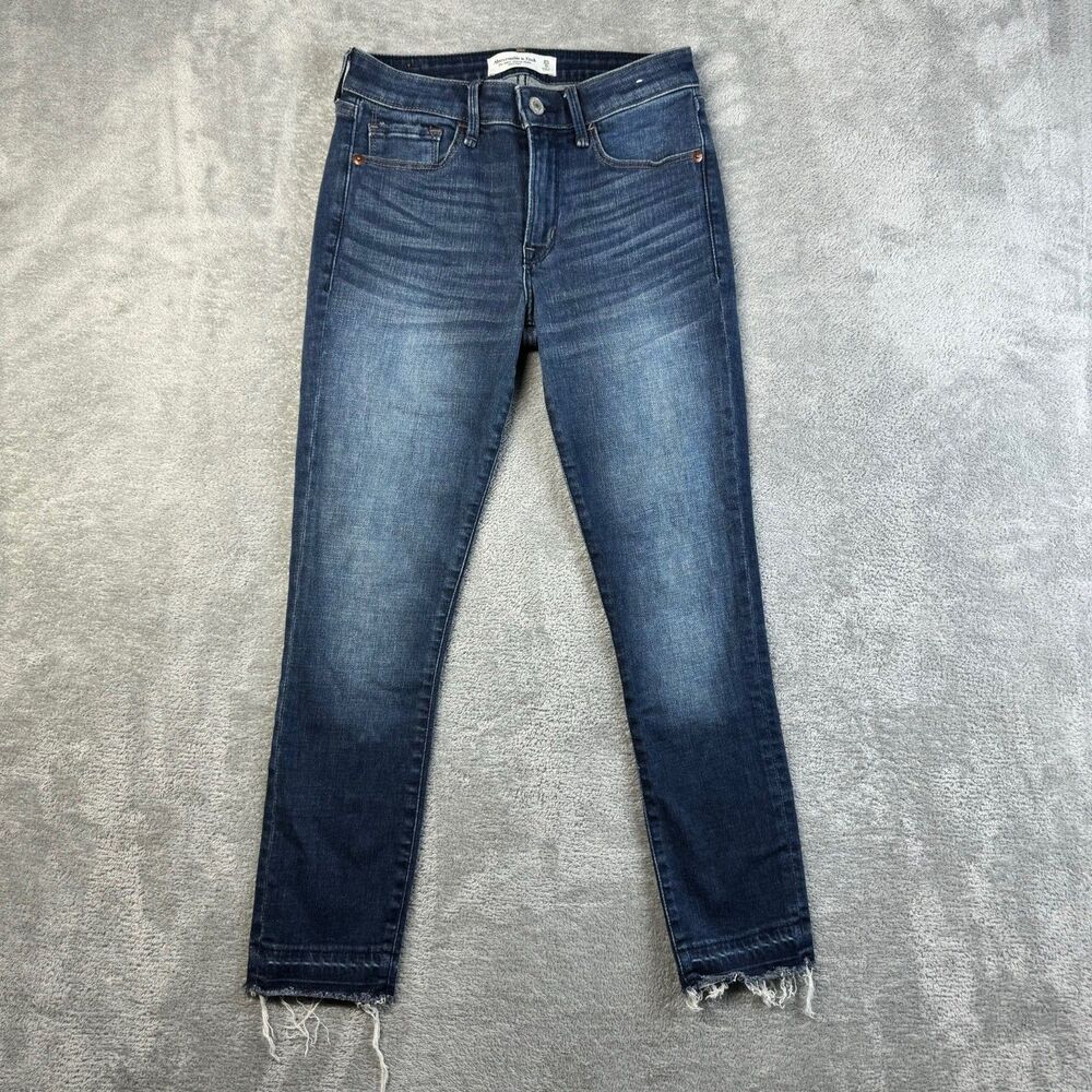 Abercrombie & Fitch Jeans Women's 0s/25 Blue The Super Skinny Ankle Mid Rise